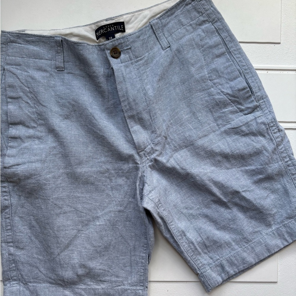 J.Crew Mercantile Men’s Linen Blend Shorts 8” Inseam Size 28 - Picture 1 of 7